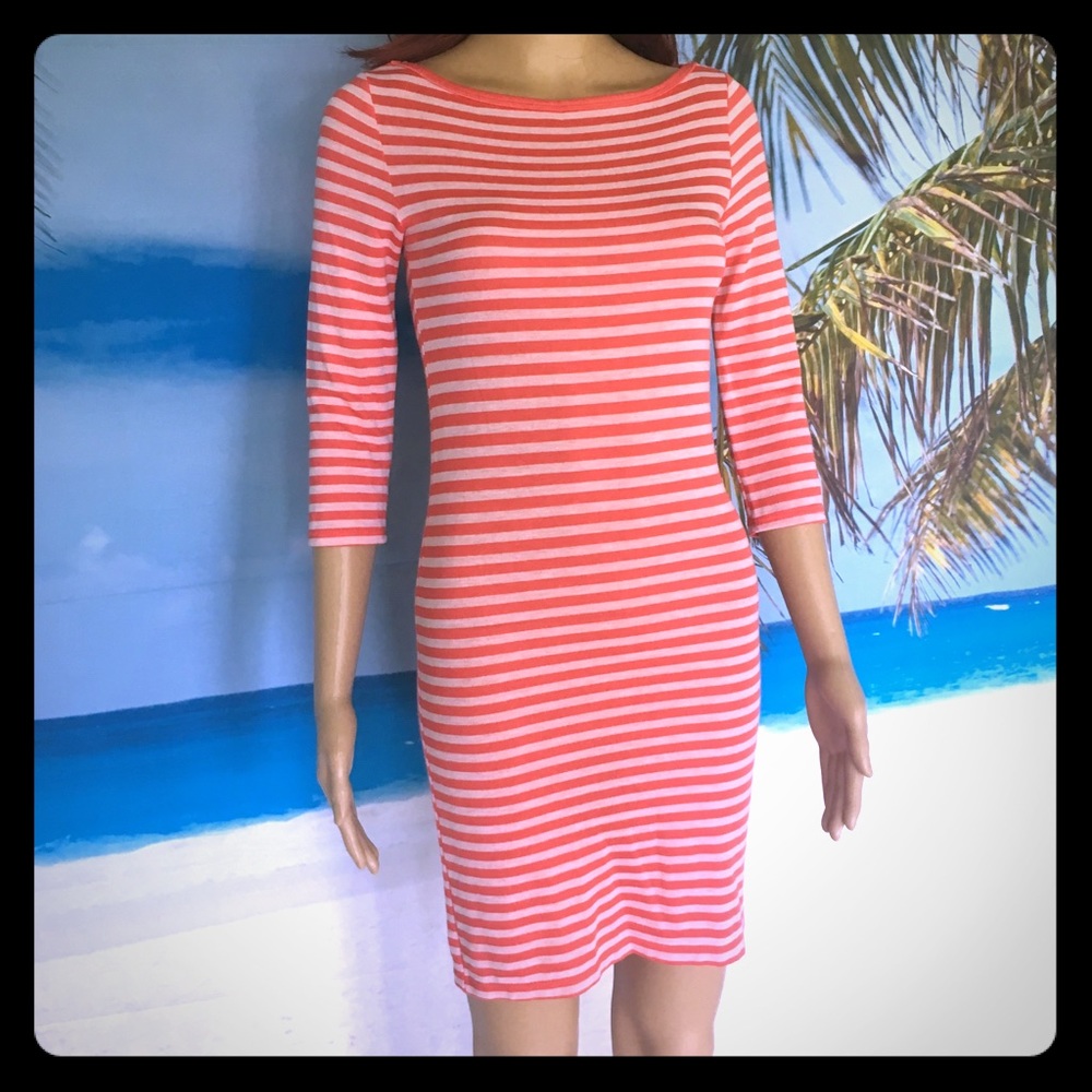 Soprano coral and cream striped dress size XS